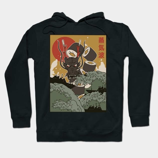 Dragon Sushi Hoodie by seniart